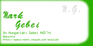 mark gebei business card